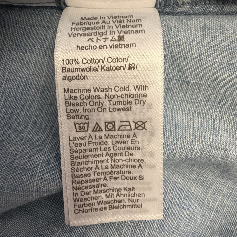 J.Crew Large Chambray Shirt XL Signature Fit Lovers Lane Wash Long Sleeve NWT - Picture 10 of 12